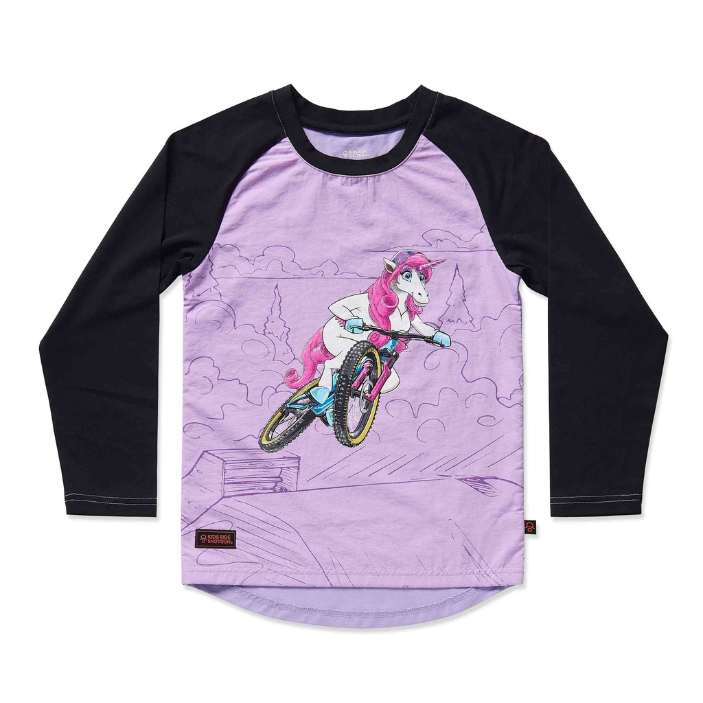 Kids Ride Shotgun Detský cyklistický dres MT Unicorn, Ružová