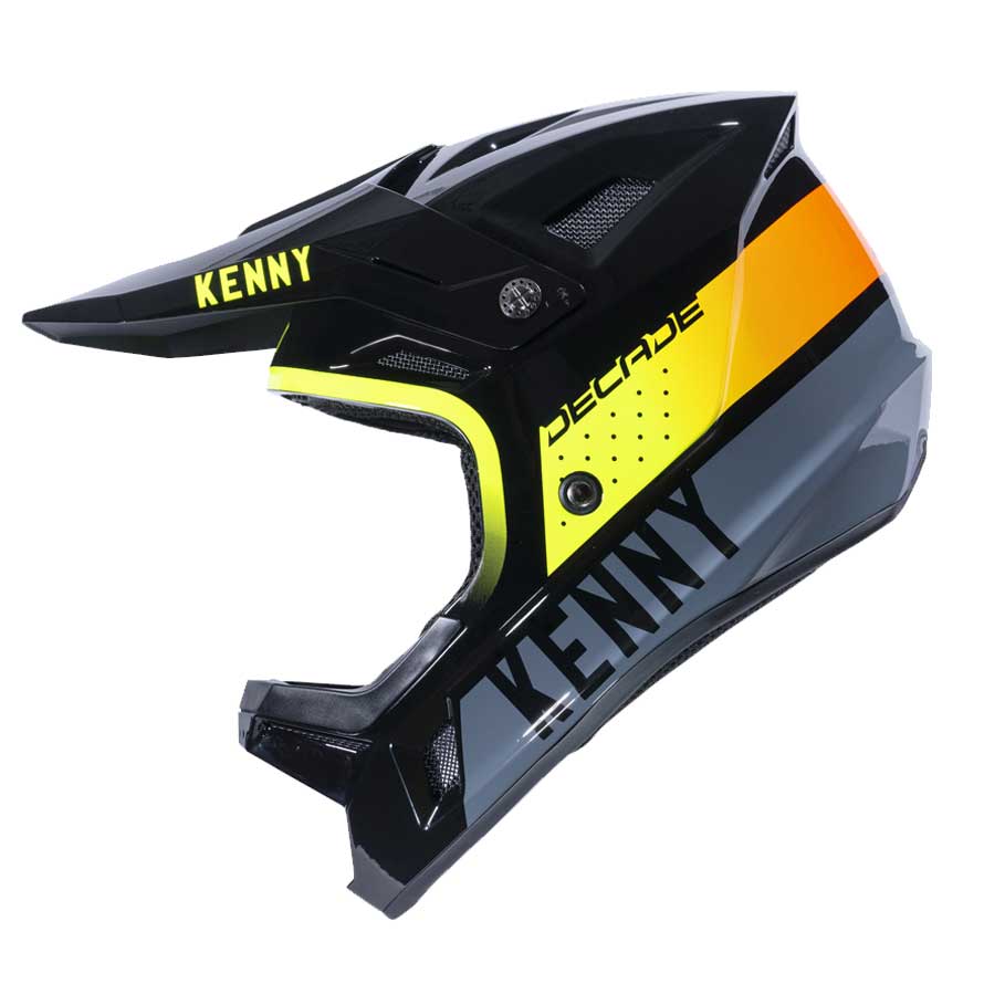 KENNY Cyklistická prilba DECADE Smash neon yellow orange XL, Čierna/Oranžová
