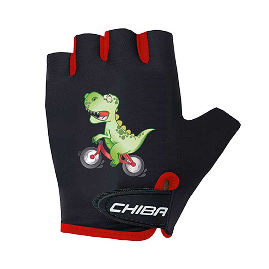 Chiba Detské cyklistické rukavice COOL Kids Dinosaurie XS