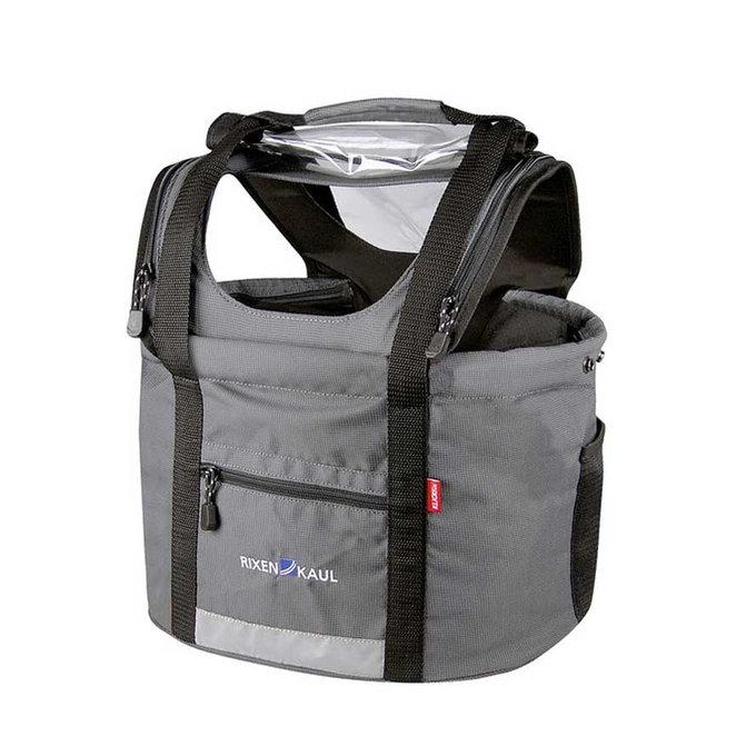 DOGGY taška na riadidlá pre psa sivá