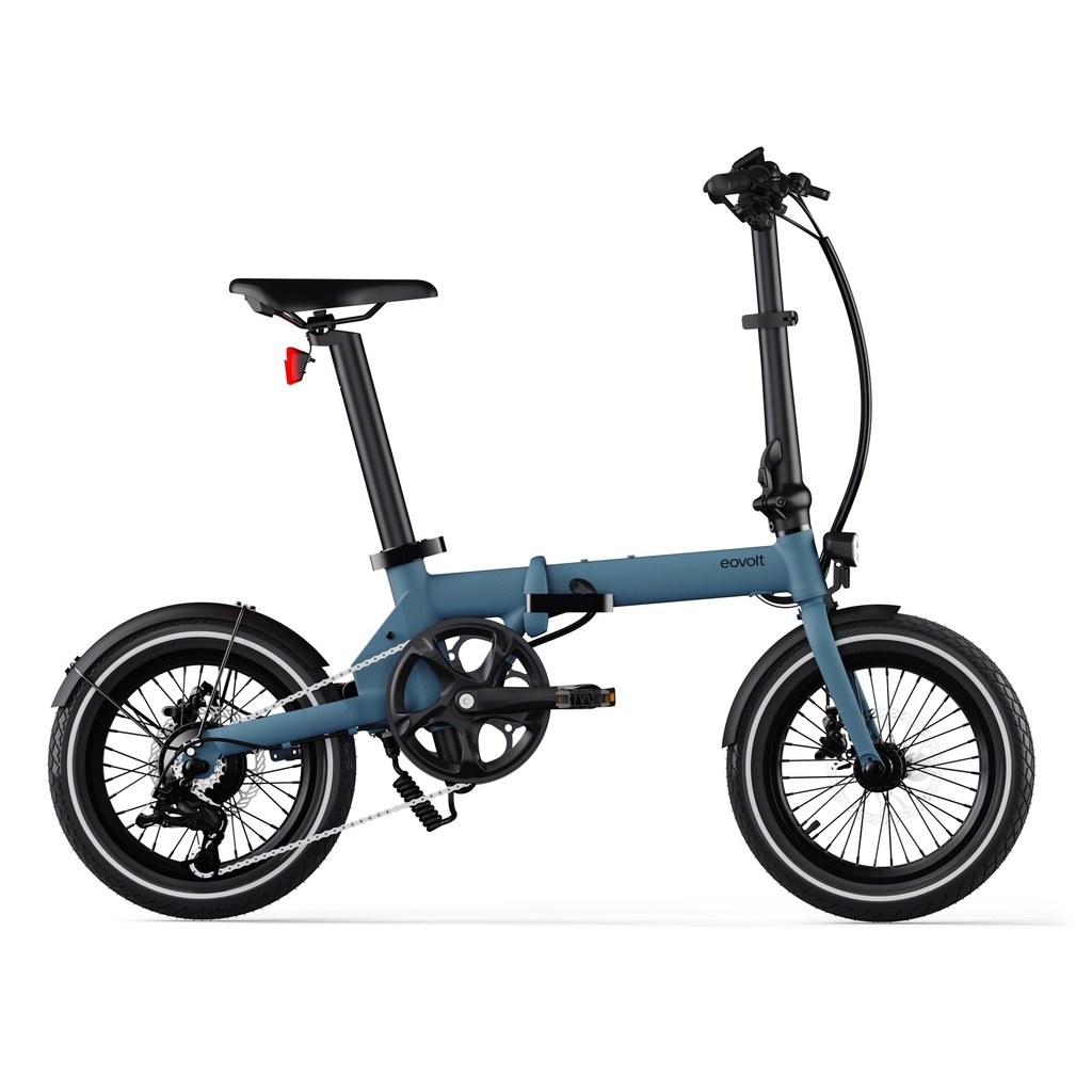 EOVOLT Skladací elektrobicykel Morning 16" V3 2025 Modrá, Čierna/Zelená/Sivá/Modrá