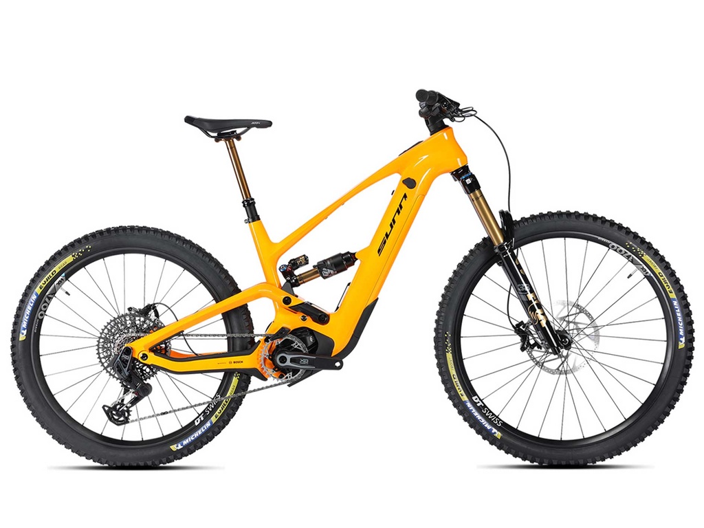 SUNN Celoodpružený horský elektrobicykel One Factory 2026 L, Žltá/Oranžová