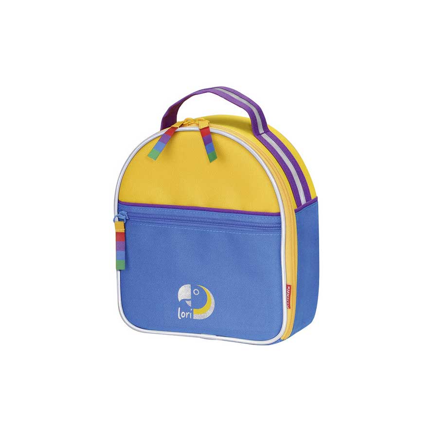KLICKfix Lori Bag detský kufrík 2l Modrá, Zelená/Modrá/Červená/Fialová
