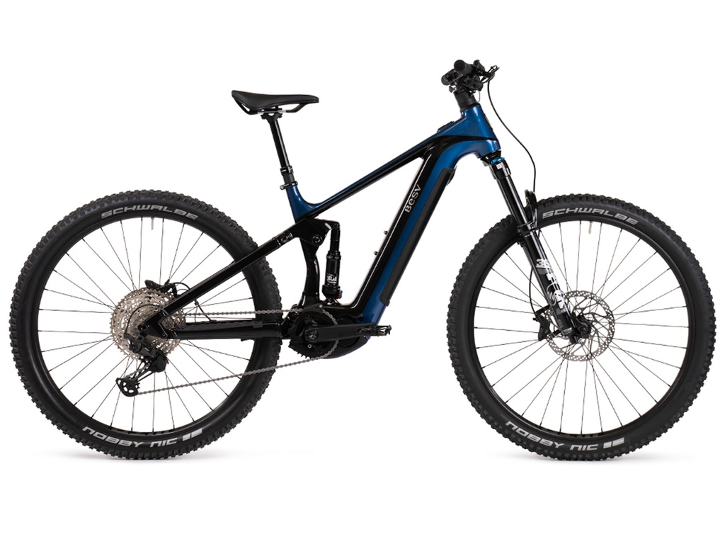 BESV Horský elektrobicykel TRS 130 1.0 2025 L, Čierna/Modrá