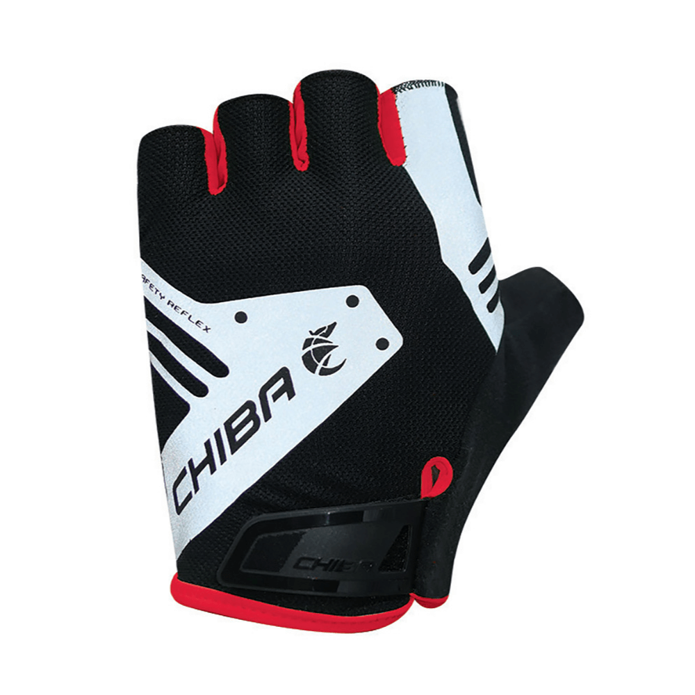 Chiba Cyklistické rukavice Air Plus Reflex XL, Čierna/Červená