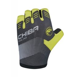 Chiba Cyklistické rukavice Solar NEON S, Čierna/Žltá
