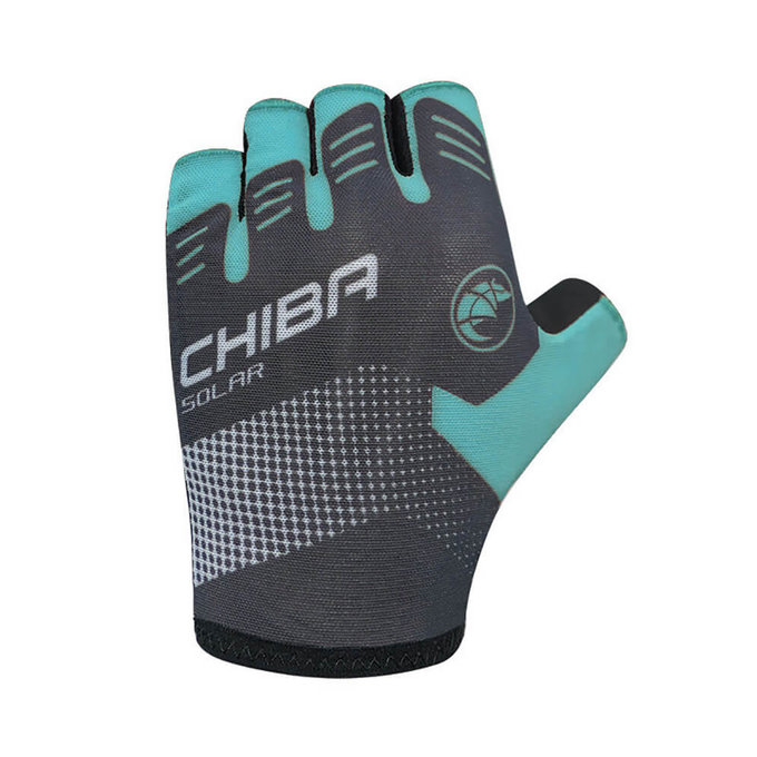 Cyklistické rukavice pre dospelých Solar tyrkysové