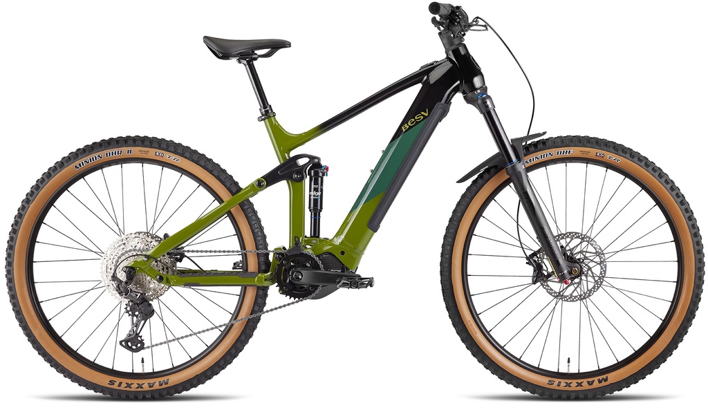 BESV Horský elektrobicykel TRS 160 1.1 2026 L, Čierna/Zelená