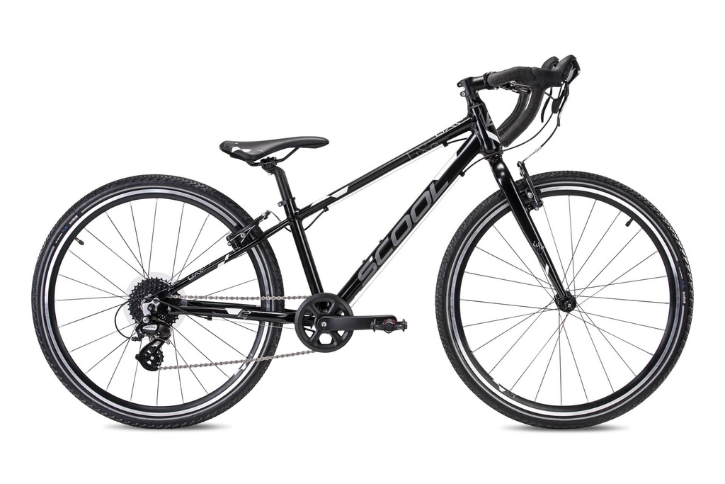 Detský bicykel liXe gravel 8s biely/čierny (od 140 cm), Čierna